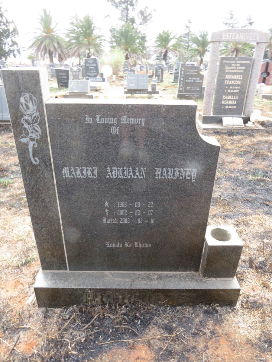 HAUFNEY Adriaan 1968-2002