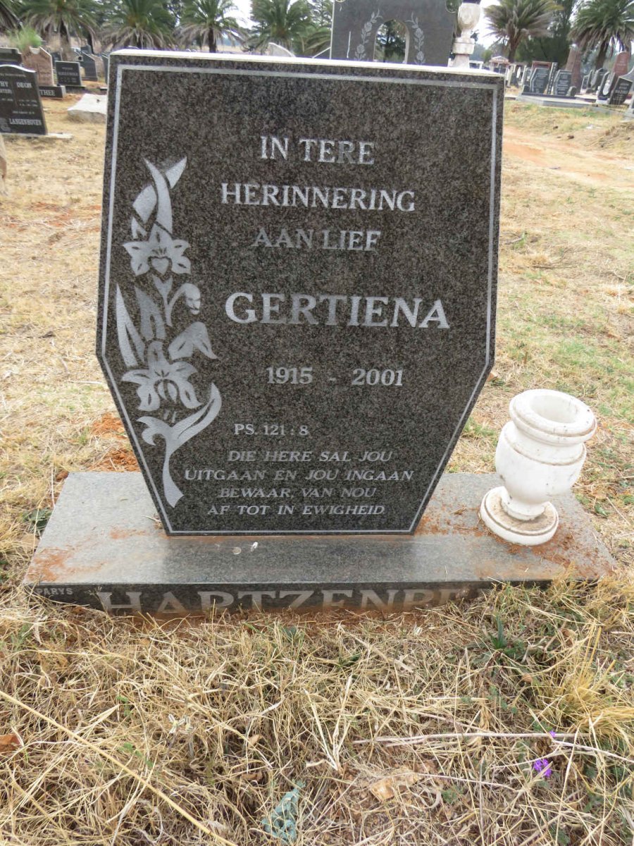 HARTZENBERG Gertiena 1915-2001