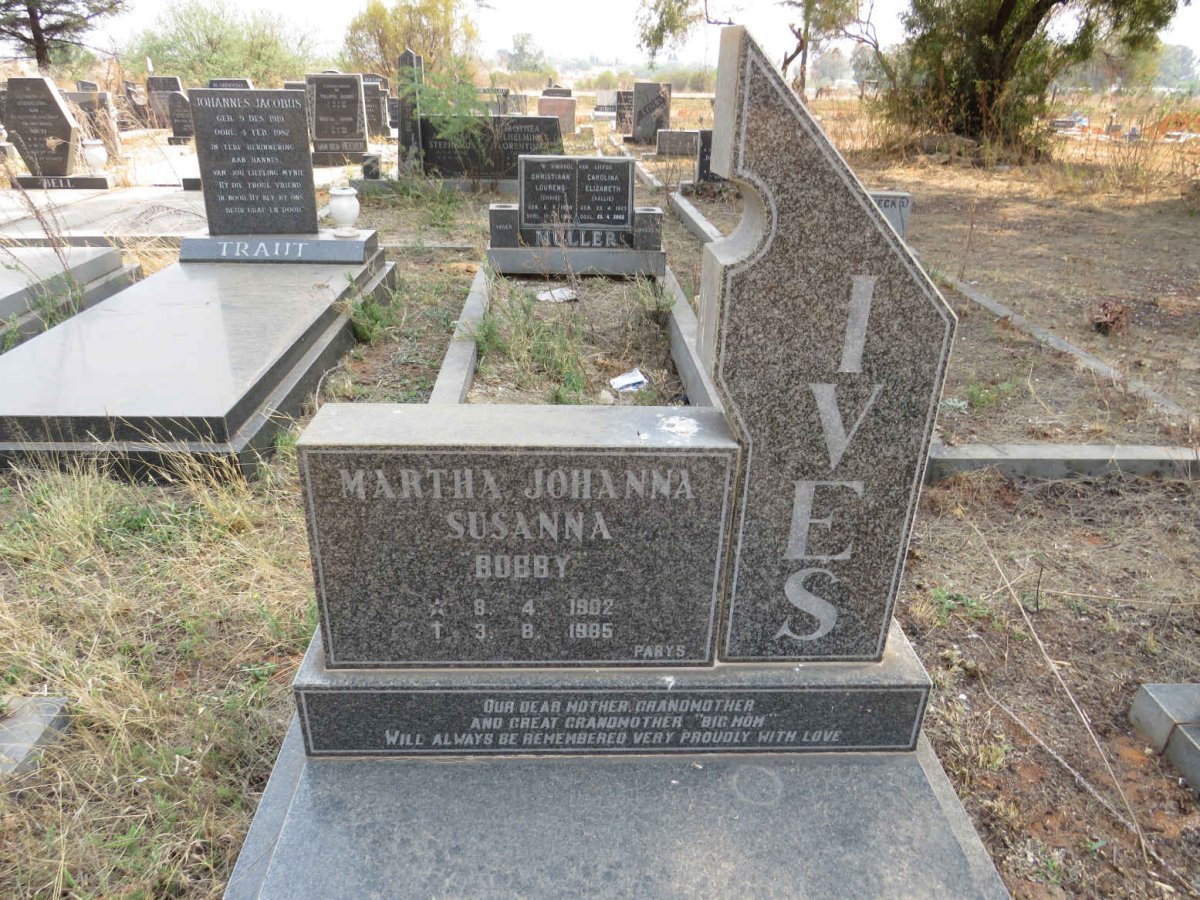 IVES Martha Johanna Susanna 1902-1985