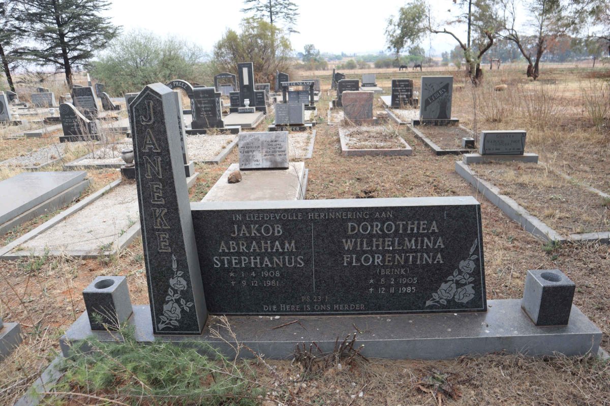 JANEKE Jakob Abraham Stephanus 1908-1981 & Dorothea Wilhelmina Florentina BRINK 1905-1985