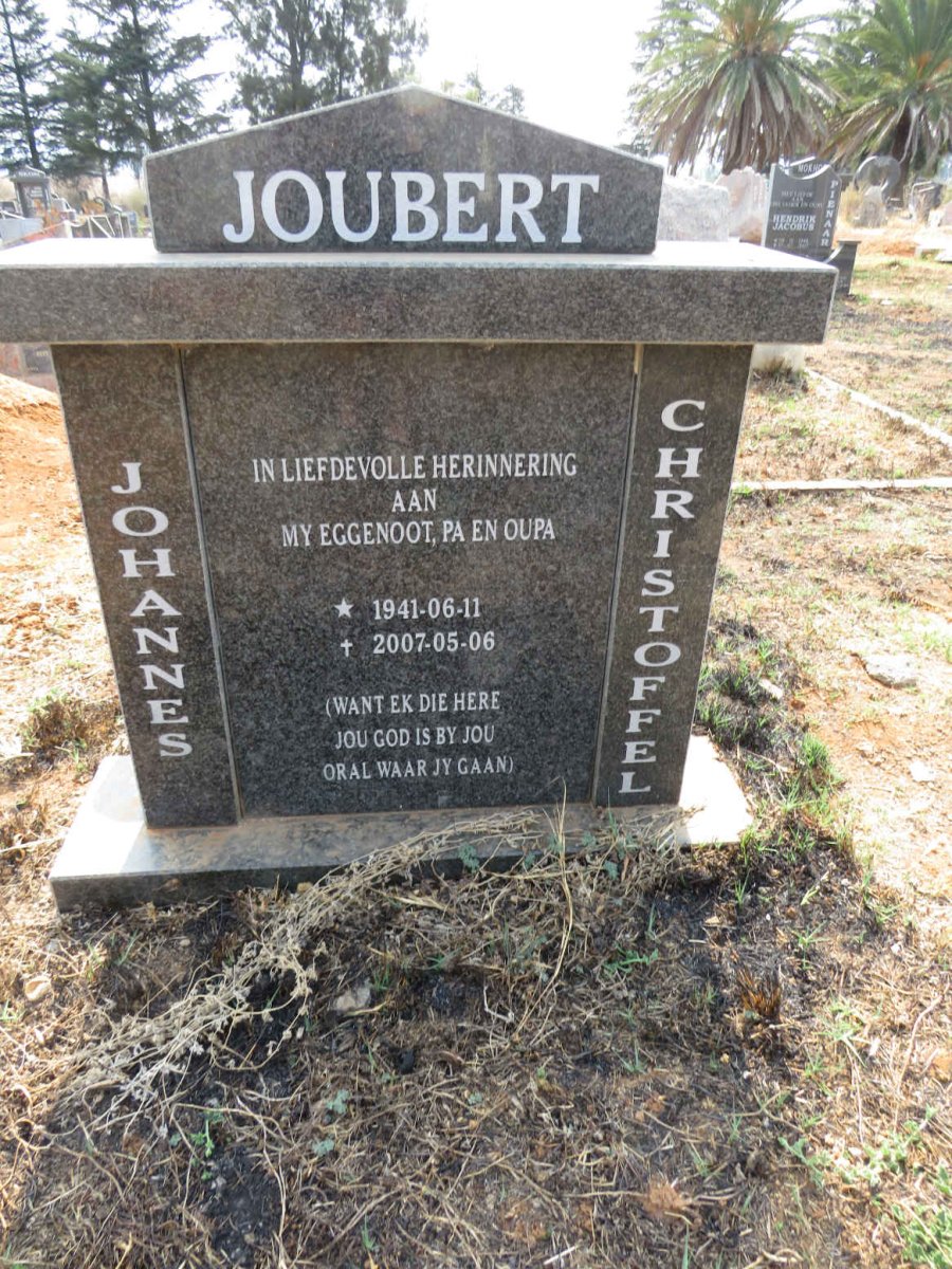 JOUBERT Johannes Christoffel 1941-2007