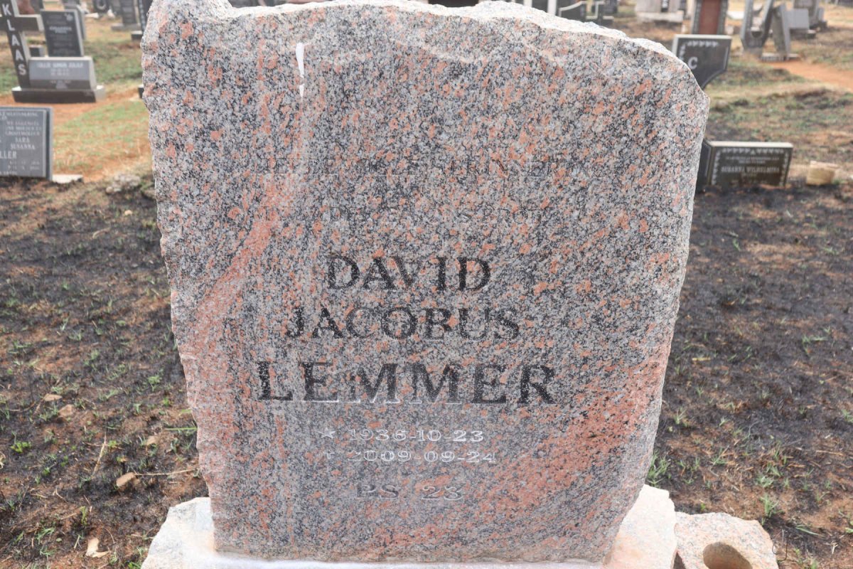 LEMMER David Jacobus 1936-2009