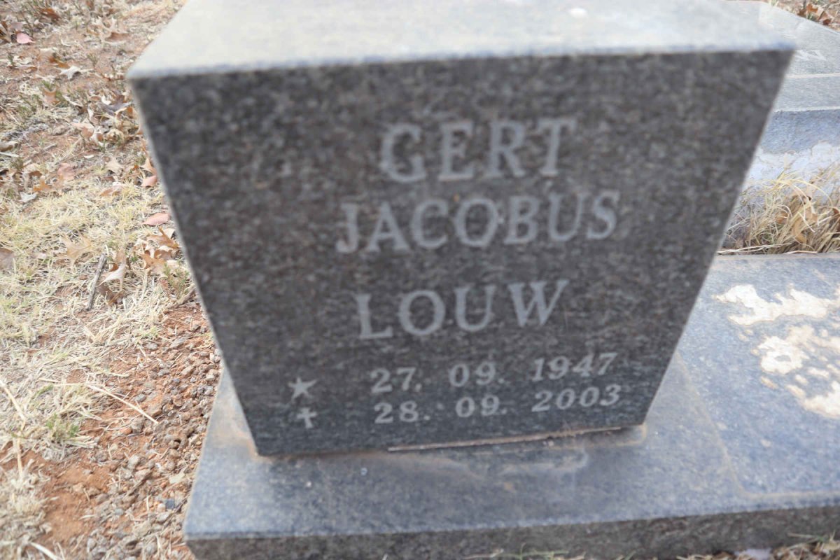 LOUW Gert Jacobus 1947-2003