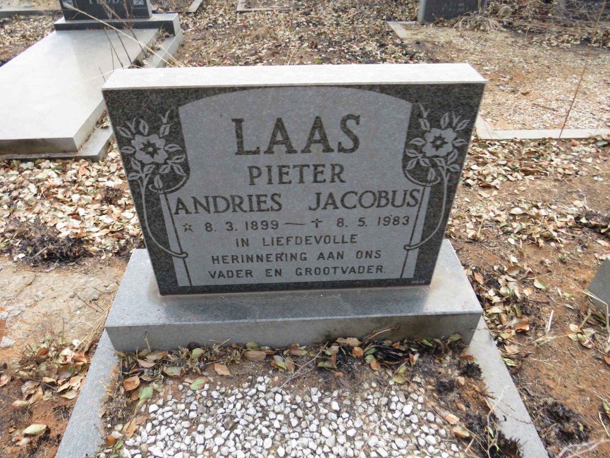 LAAS Pieter Andries Jacobus 1899-1983