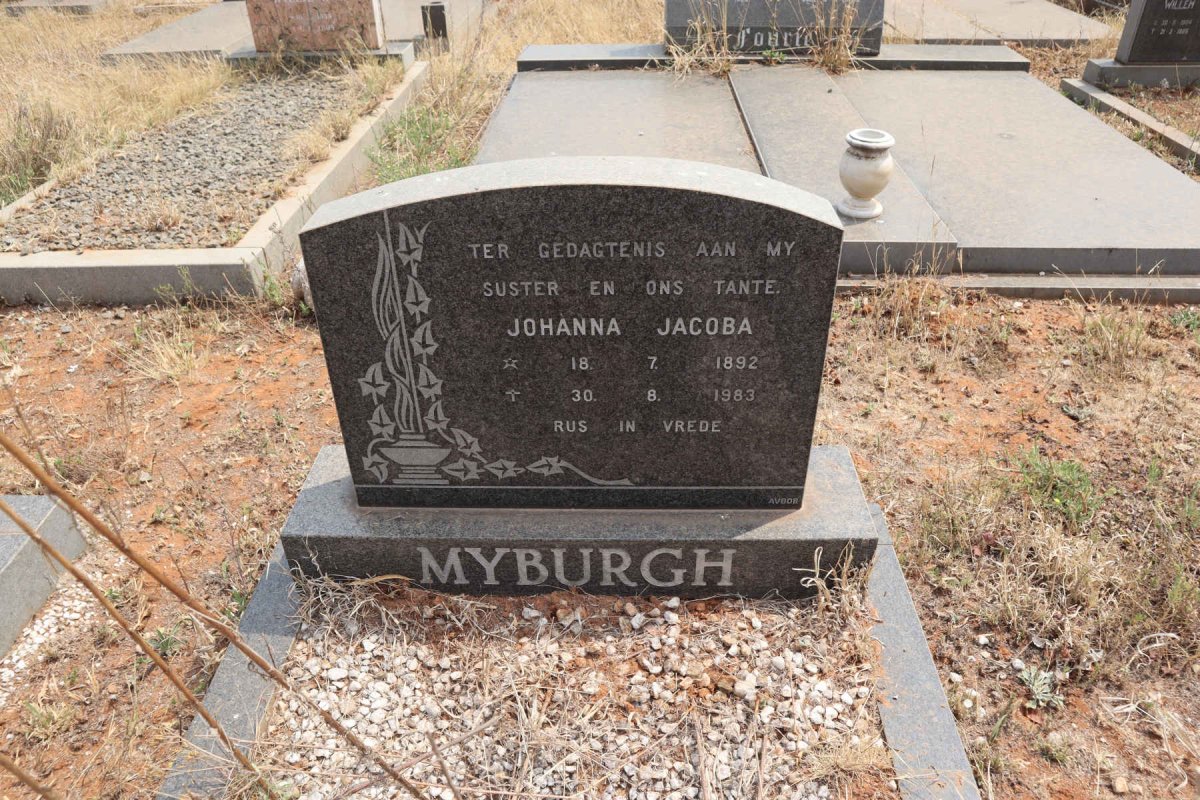 MYBURGH Johanna Jacoba 1892-1983