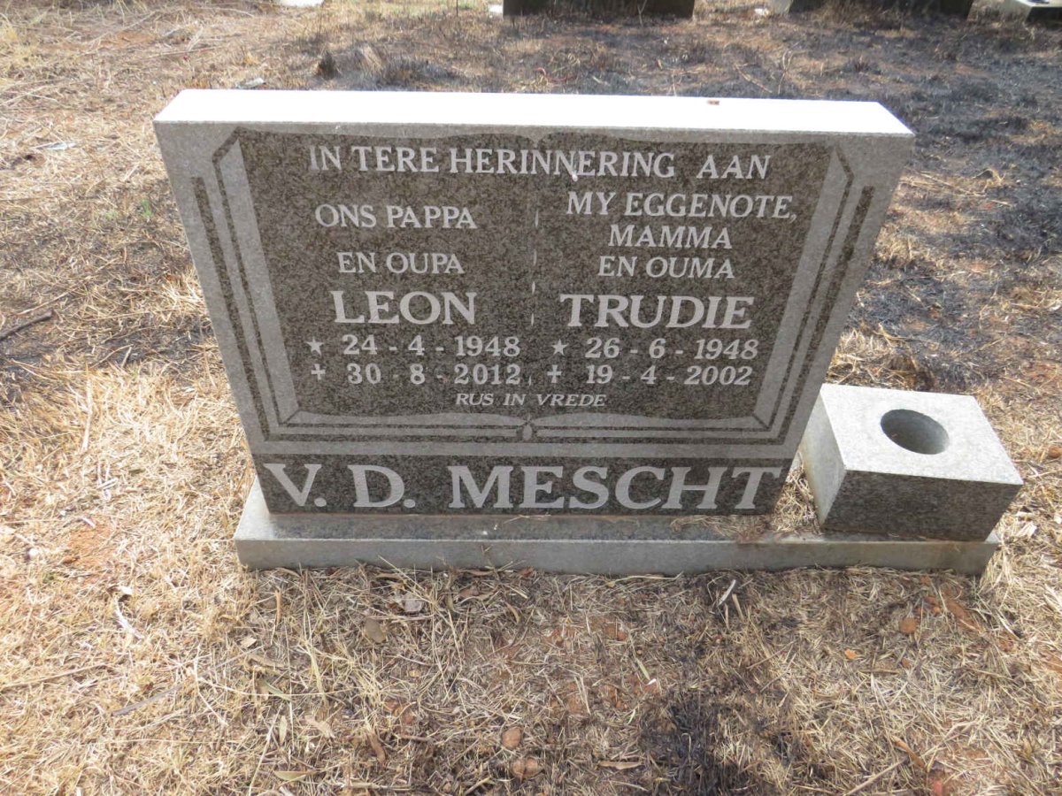 MESCHT Leon, v.d.1948-2012 & Trudie 1948-2002