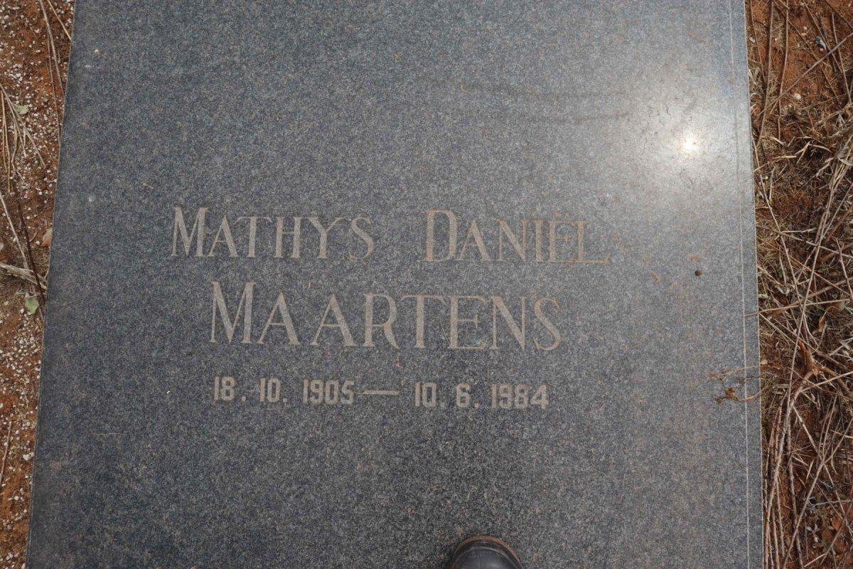 MAARTENS Mathys Daniel 1905-1984
