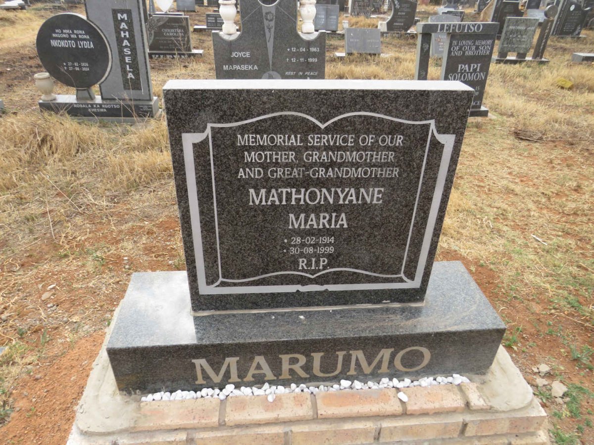 MARUMO Mathonyane Maria 1914-1999