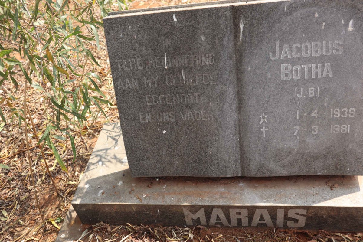 MARAIS Jacobus Botha 1939-1981