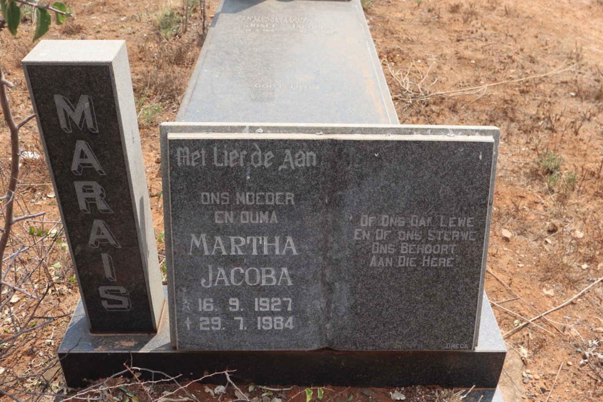 MARAIS Martha Jacoba 1927-1984