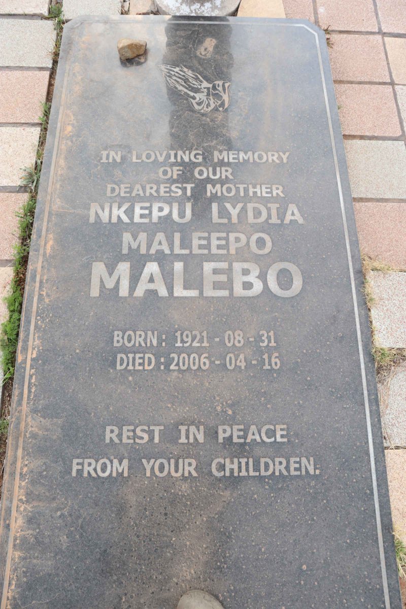 MALEBO Nkepu Lydia Maleepo 1921-2006