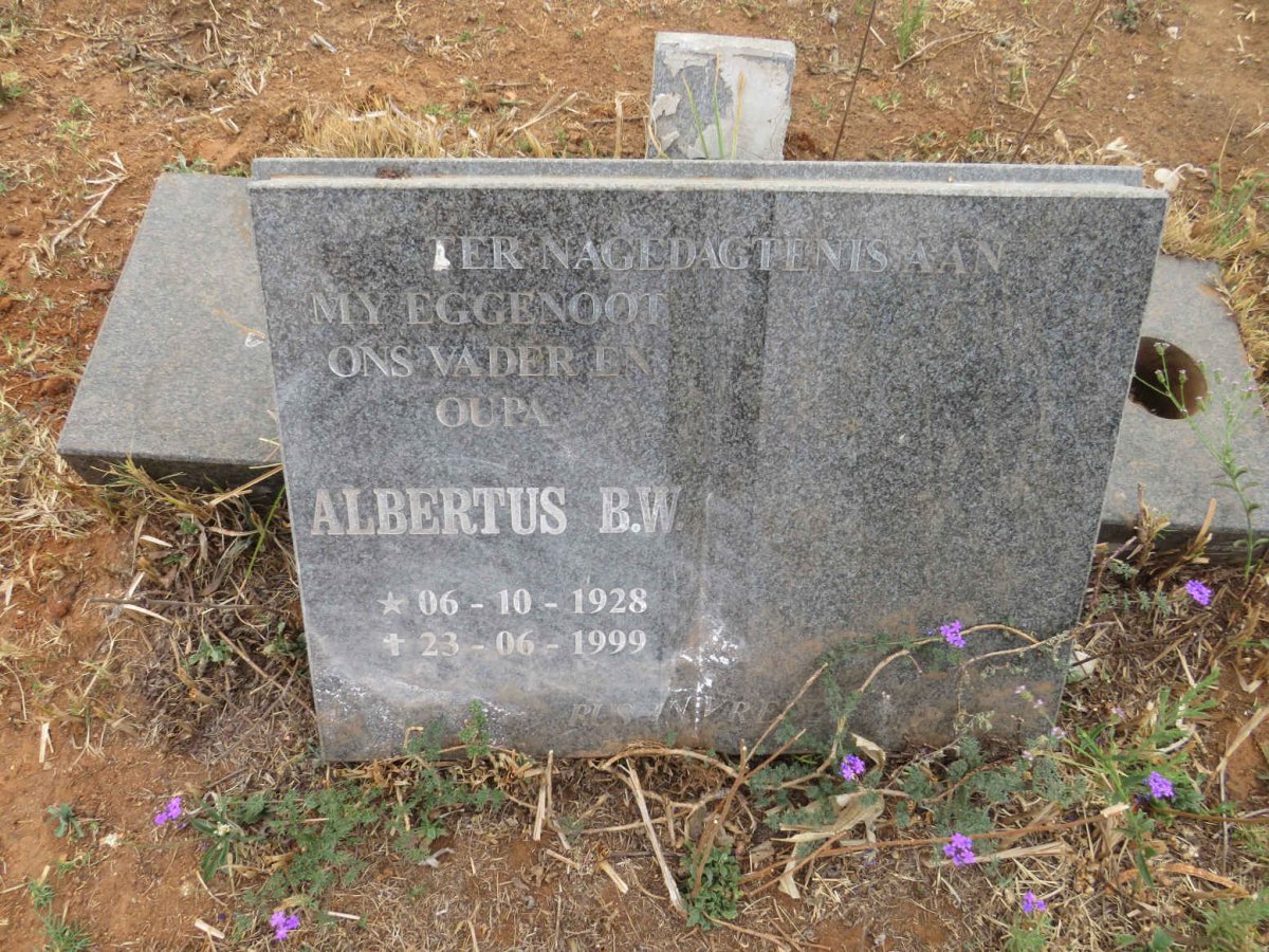 NIEKERK Albertus B.W., van 1928-1999 _2