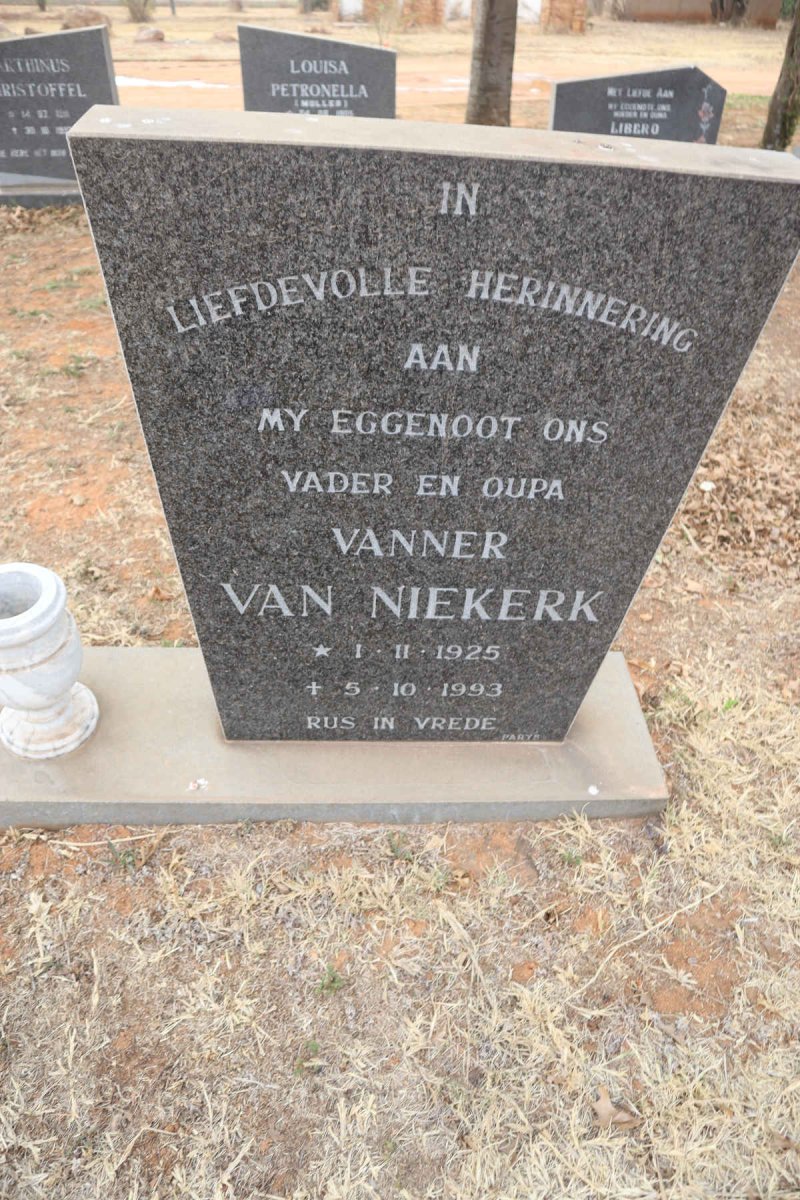 NIEKERK Vanner, van 1925-1993