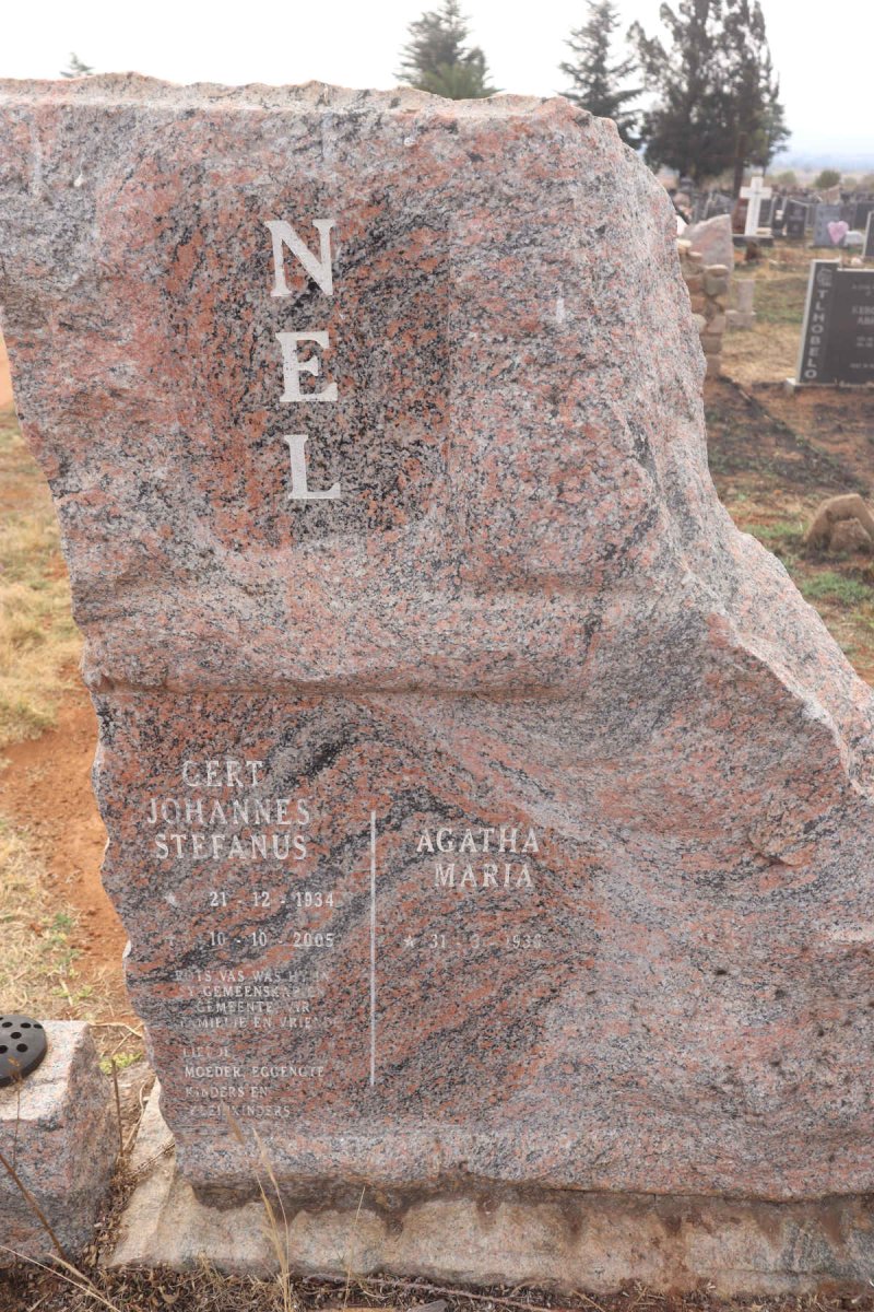 NEL Gert Johannes Stefanus 1934-2005 & Agatha Maria 1936-