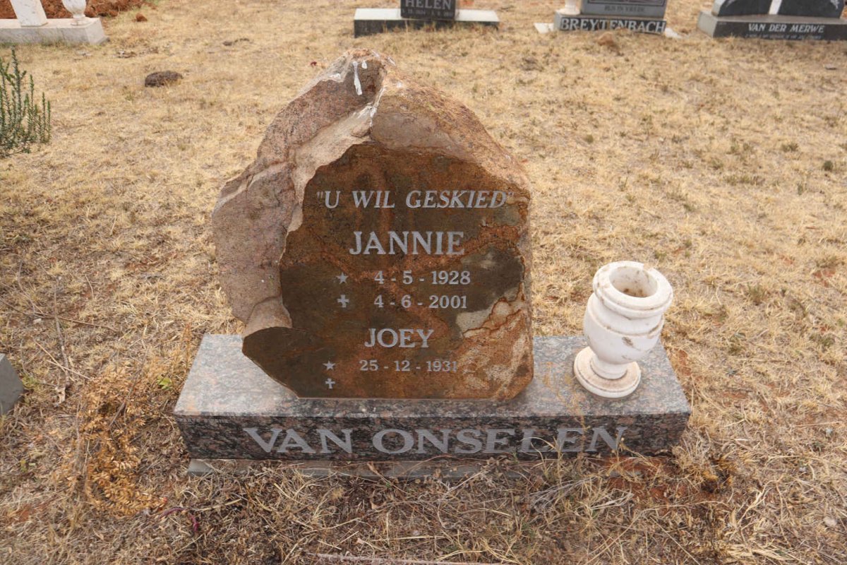 ONSELEN Jannie, van 1928-2001 & Joey 1931-