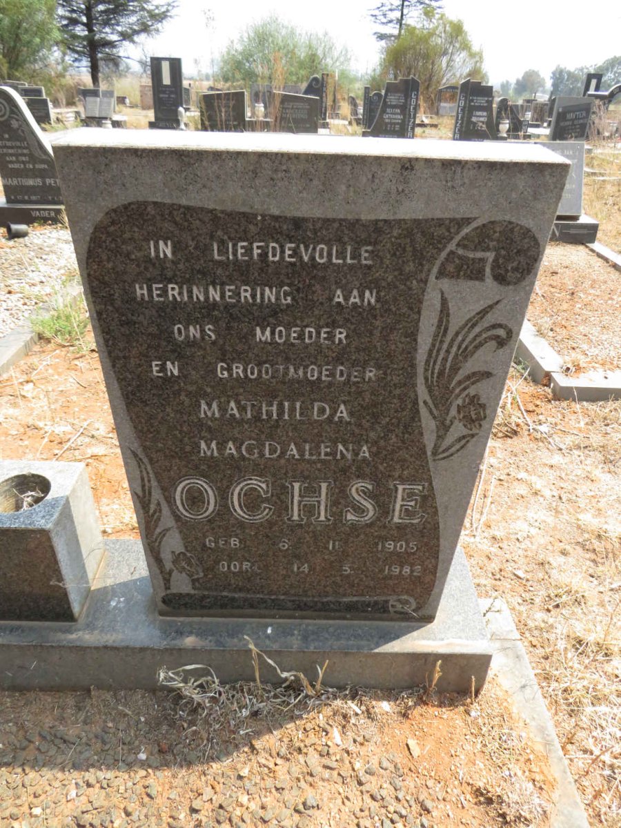 OCHSE Mathilda Magdalena 1905-1982