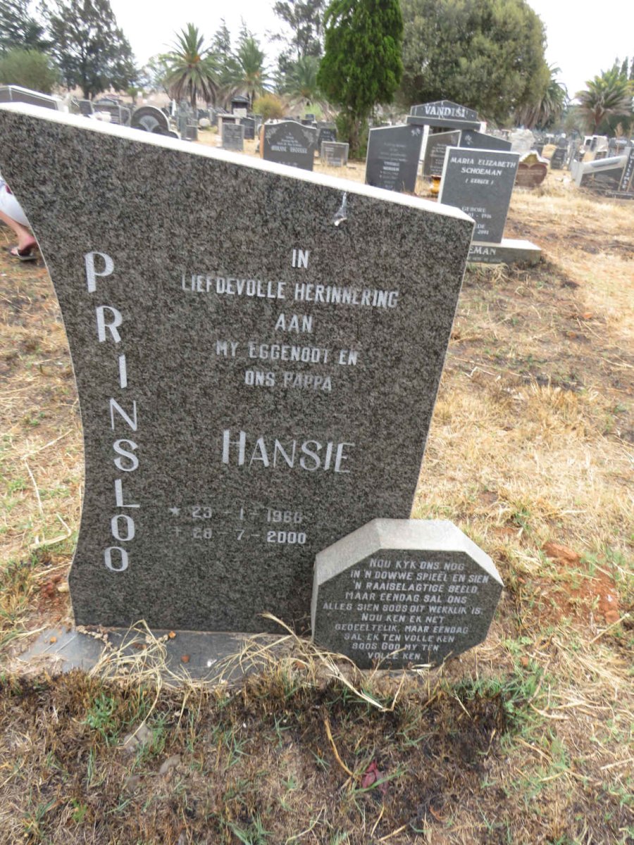 PRINSLOO Hansie 1966-2000