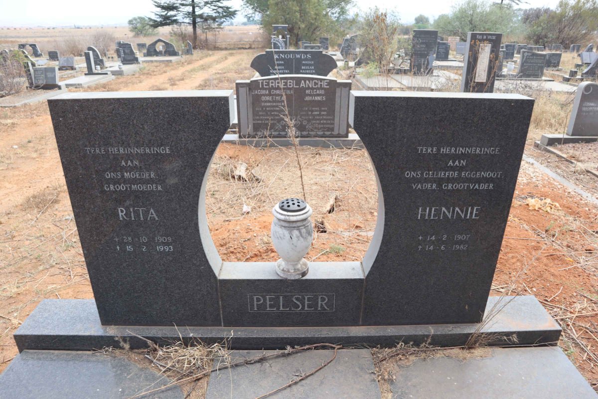 PELSER Hennie 1907-1982 & Rita 1909-1993