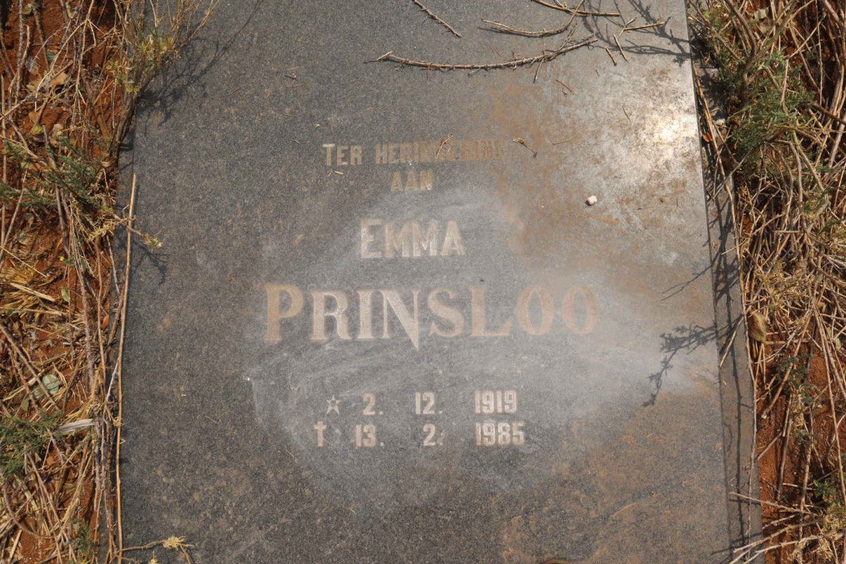 PRINSLOO Emma 1919-1985