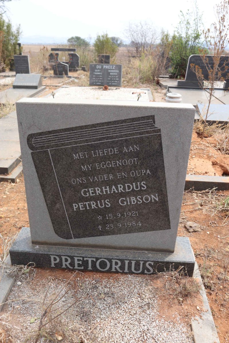 PRETORIUS Gerhardus Petrus Gibson 1921-1984