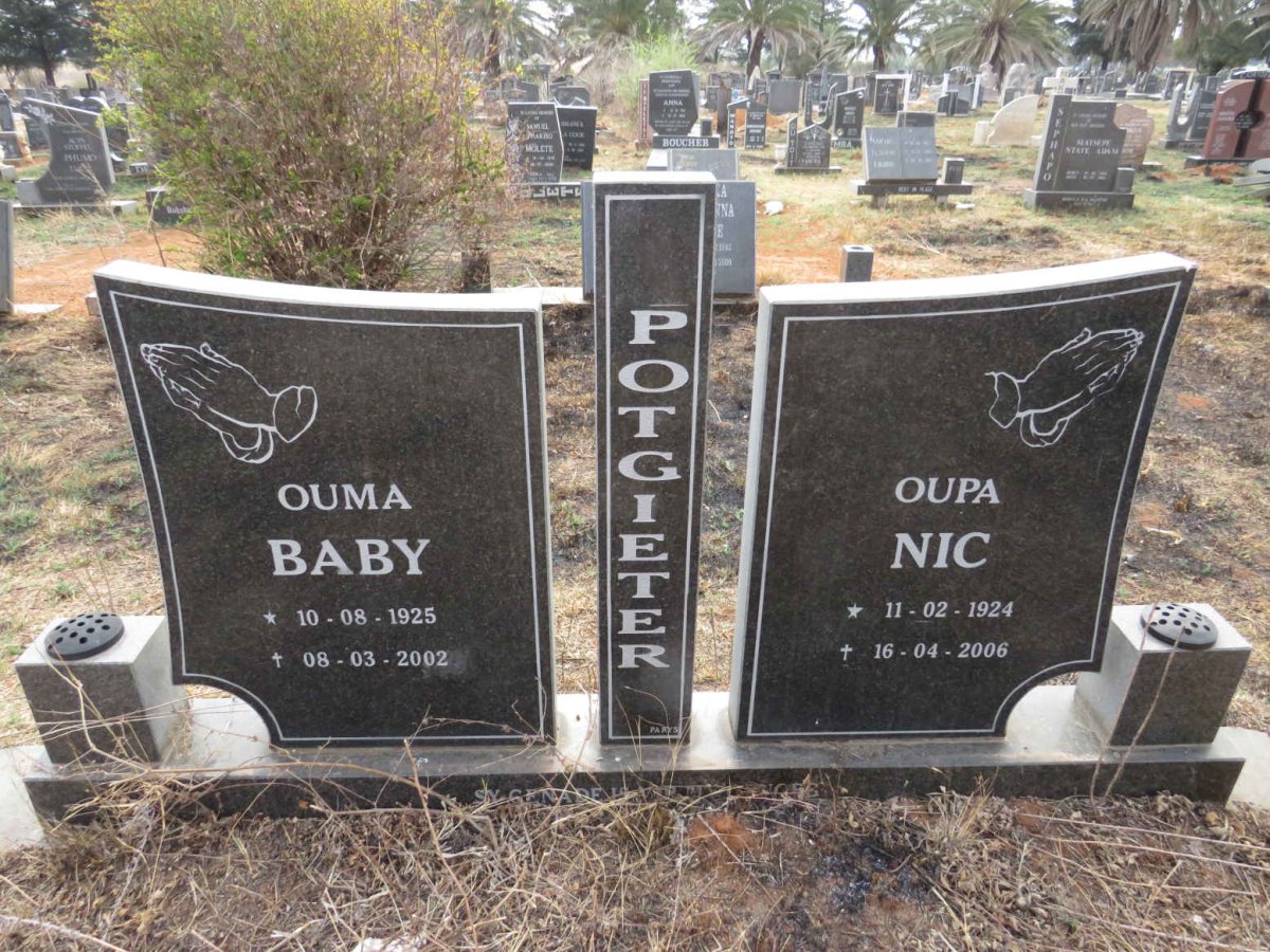 POTGIETER Nic 1924-2006 & Baby 1925-2002