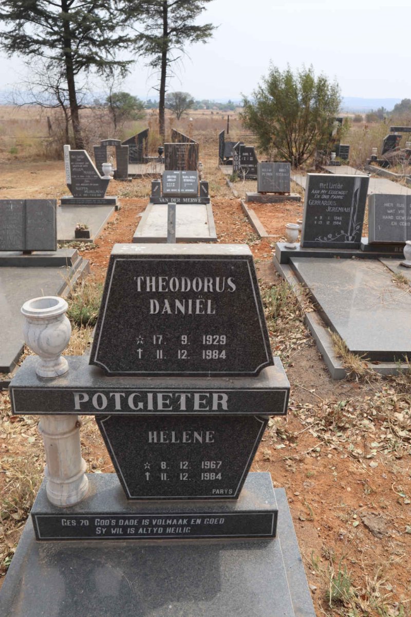 POTGIETER Theodorus Daniel 1929-1984 :: POTGIETER Helene 1967-1984
