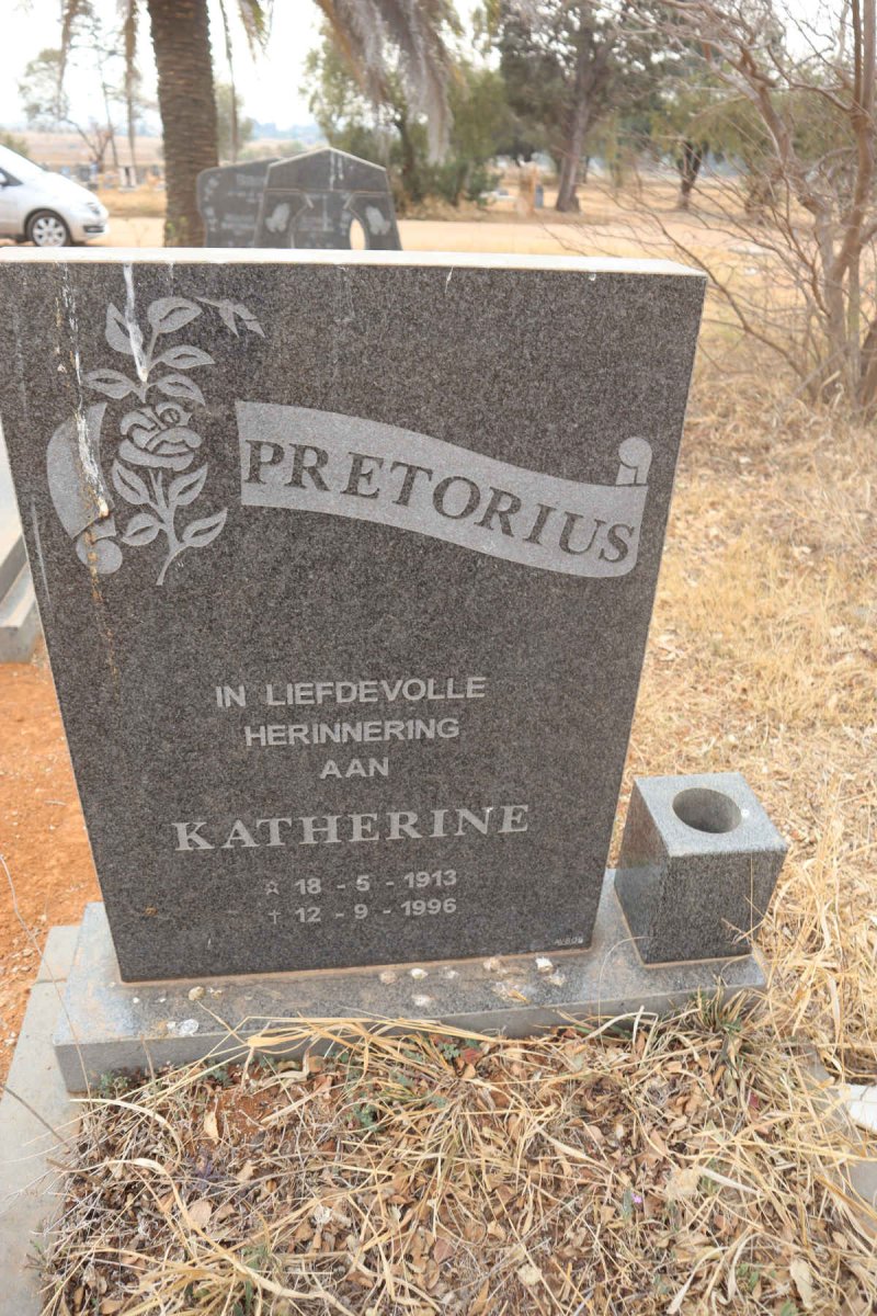 PRETORIUS Katherine 1913-1996
