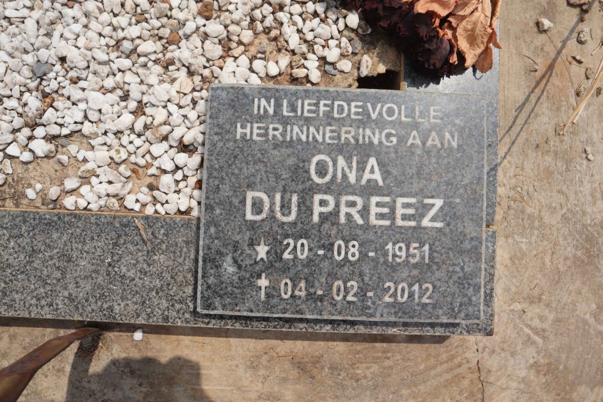 PREEZ Ona, du 1951-2012