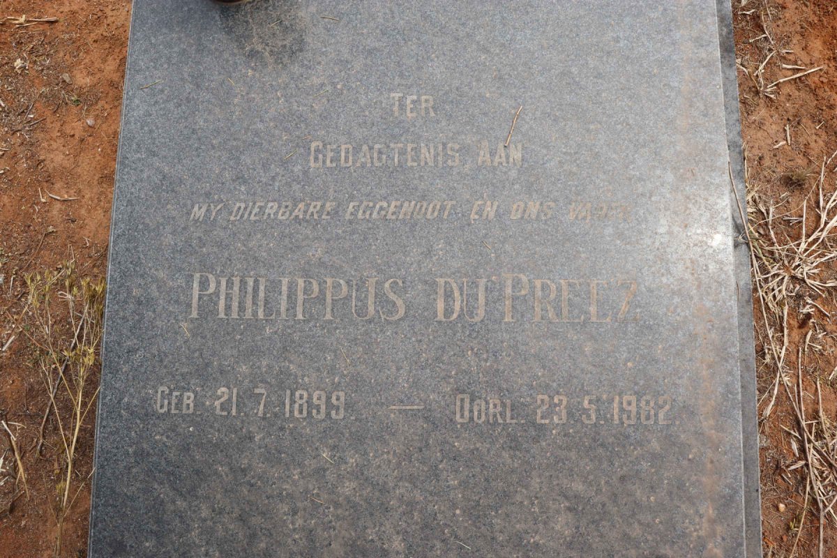 PREEZ Philippus, du 1899-1982