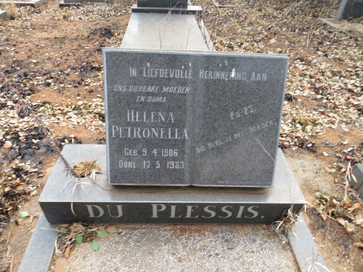 PLESSIS Helena Petronella, du 1906-1983