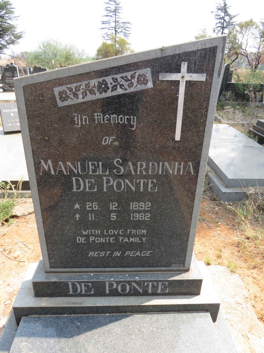 PONTE Manuel Sardinha, de 1892-1982