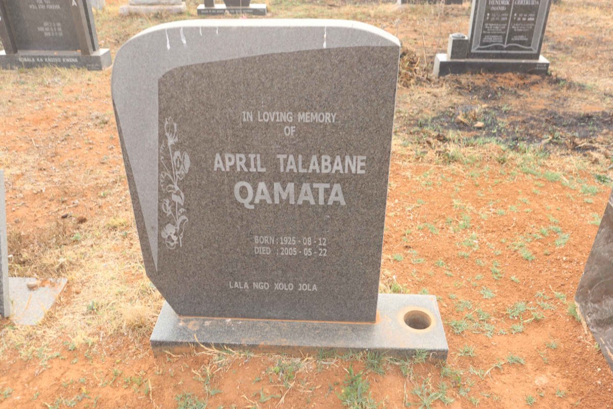QAMATA April Talabane 1925-2005