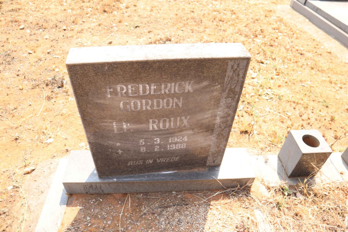 ROUX Frederick Gordon, le 1924-1988
