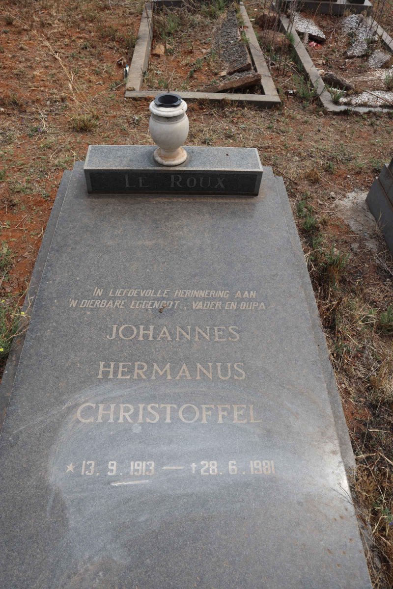 ROUX Johannes Hermanus Christoffel, le 1913-1981