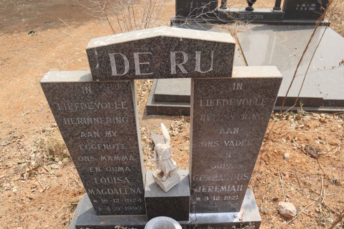 RU Gerhardus Jeremiah, de 1921- & Louisa Magdalena, 1924-1993