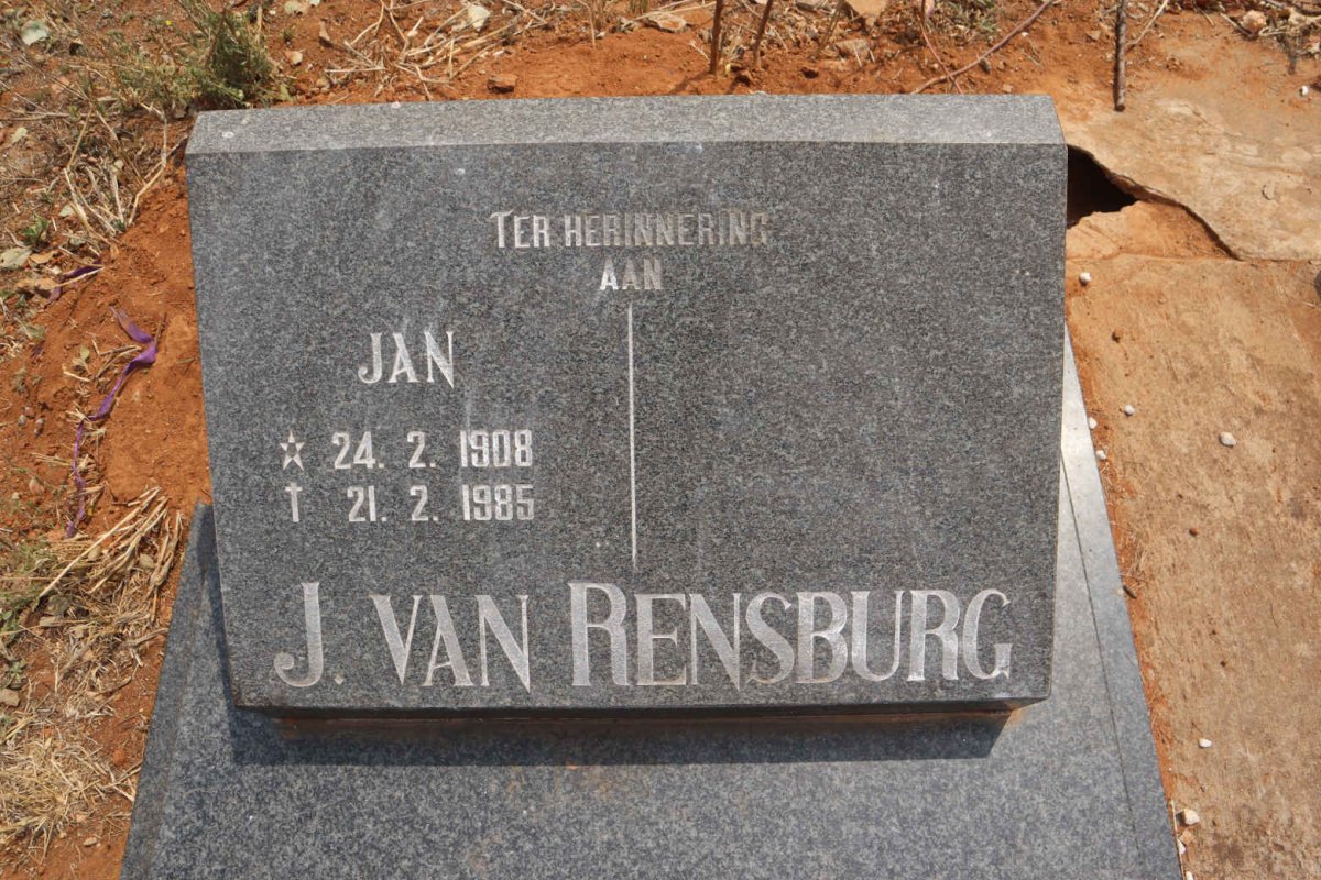 RENSBURG Jan, J.v. 1908-1985