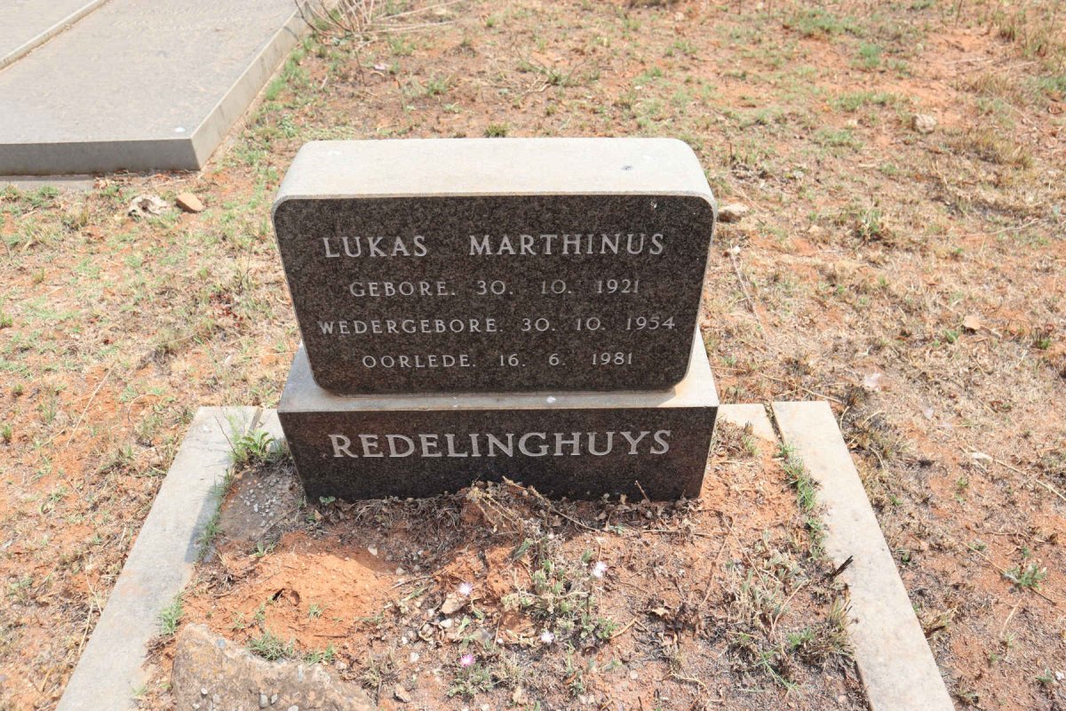 REDELINGHUYS Lukas Marthinus 1921-1981