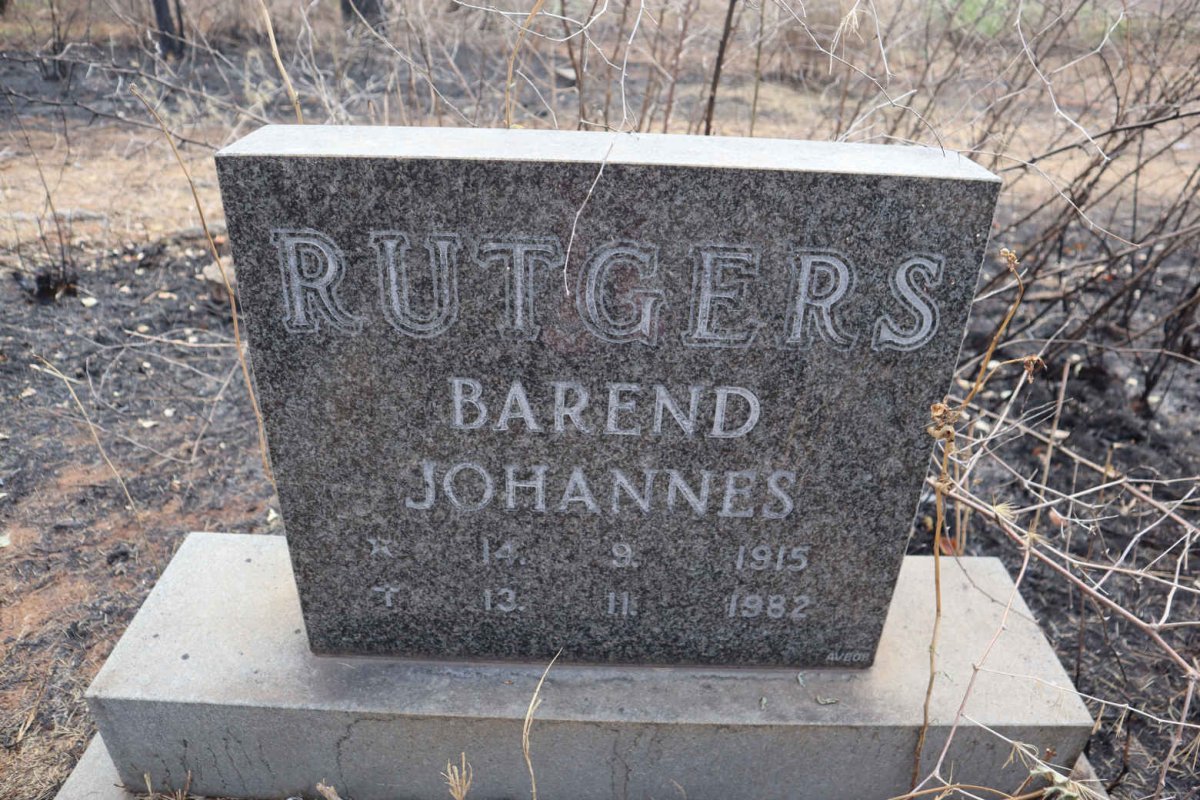 RUTGERS Barend Johannes 1915-1982
