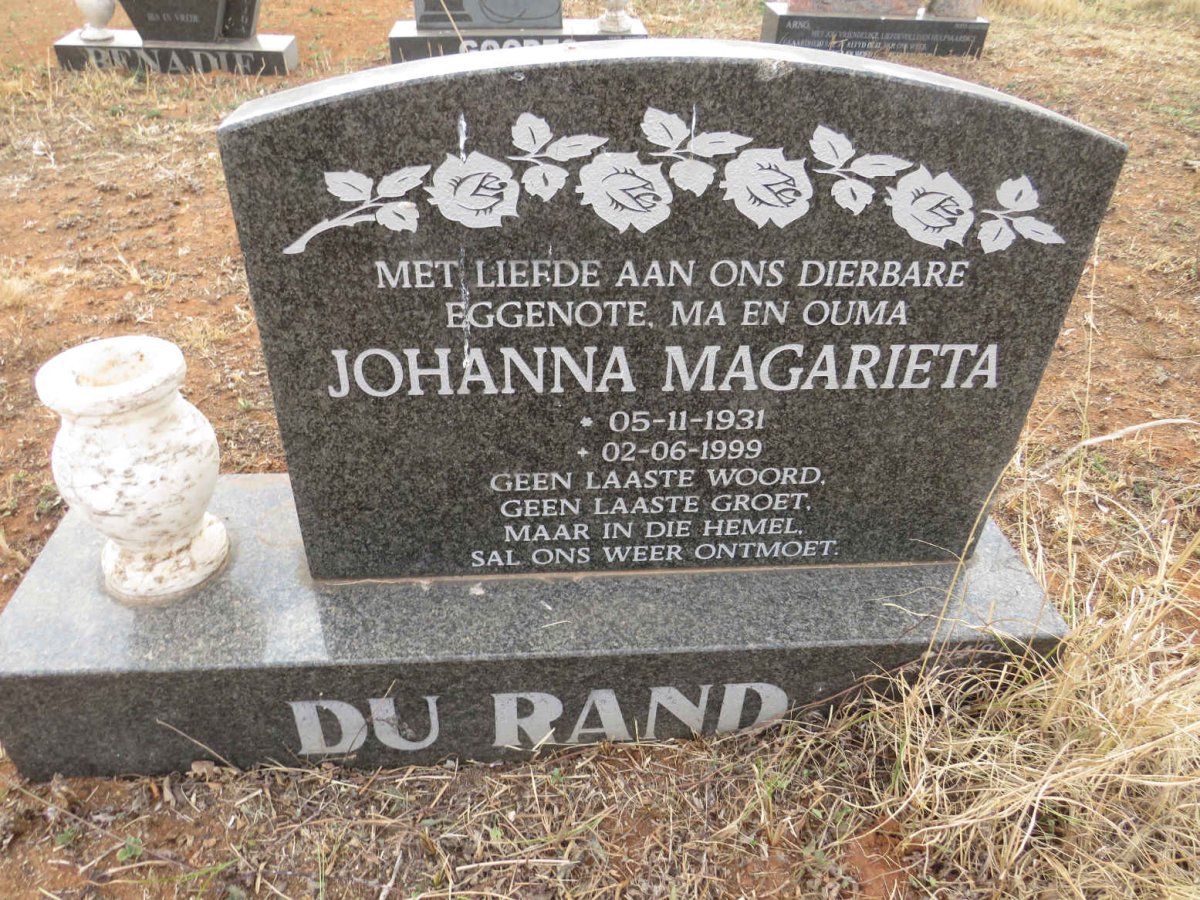 RAND Johanna Magarieta, du 1931-1999