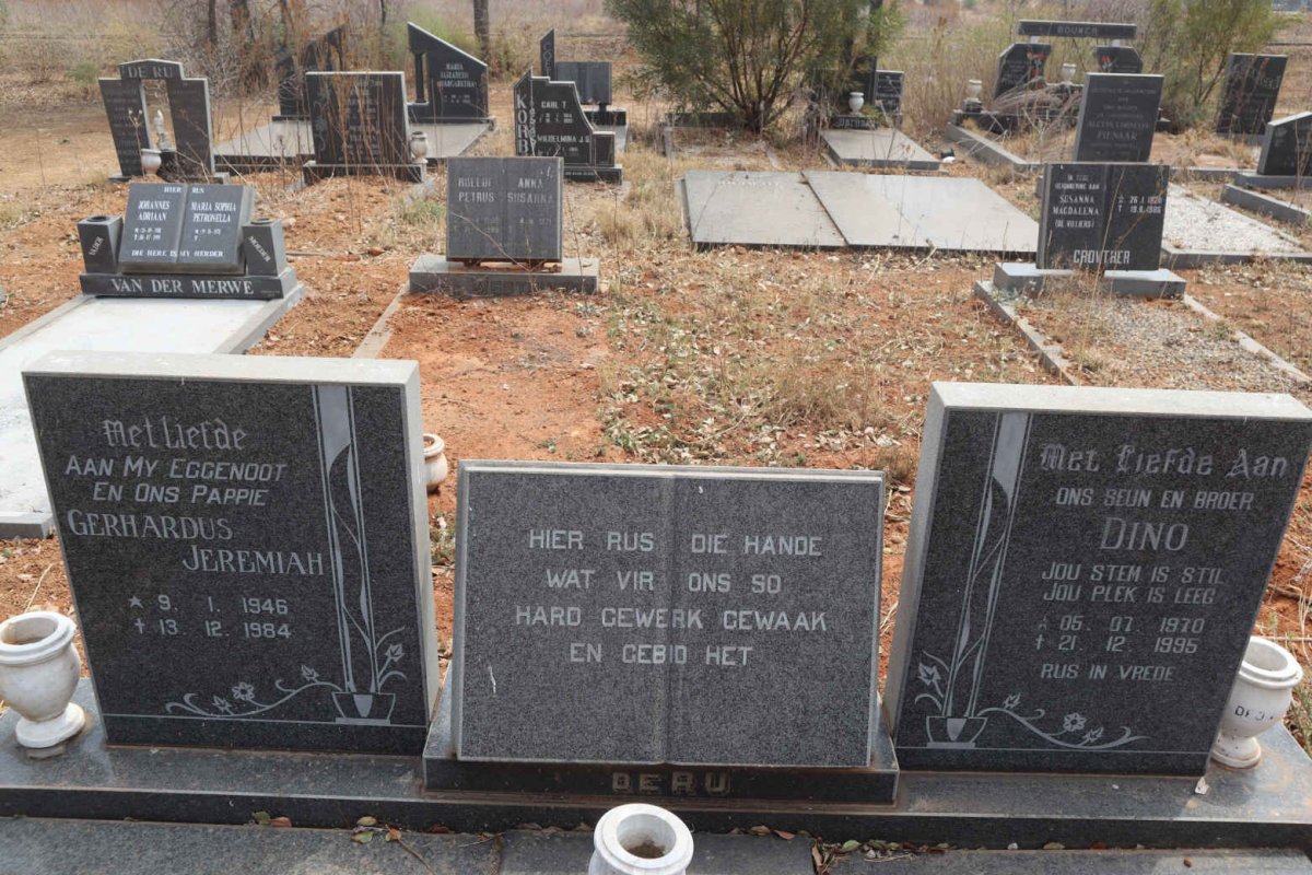 RU Gerhardus Jeremiah, de 1946-1984 :: DE RU Dino 1970-1995