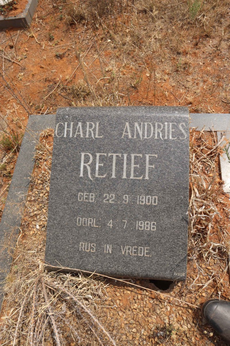 RETIEF Charl Andries 1900-1986