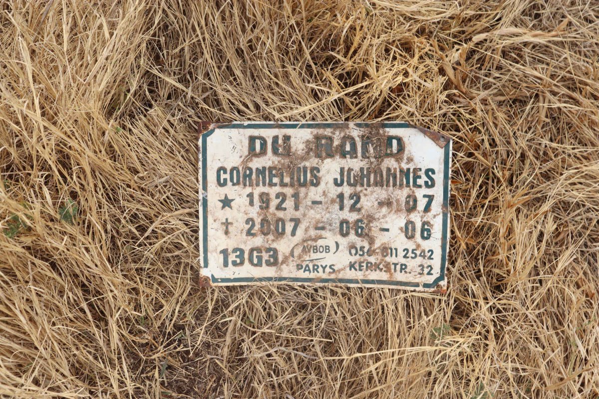 RAND Cornelius Johannes, du 1921-2007