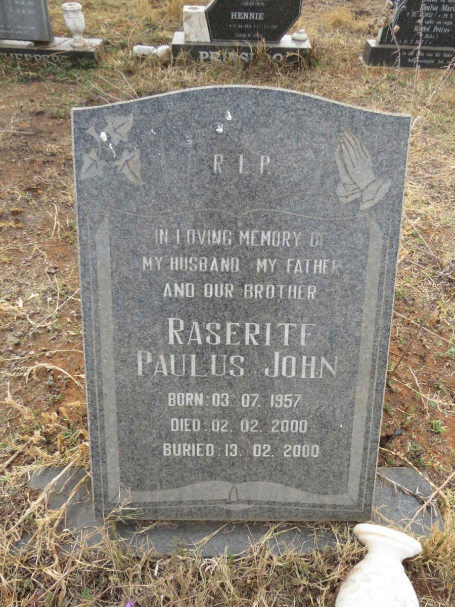 RASERITE Paulus John 1957-2000