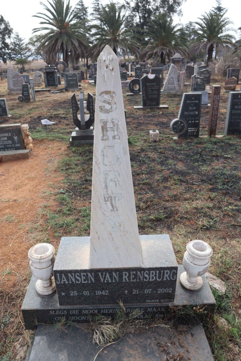 RENSBURG Short, Jansen van 1942-2002