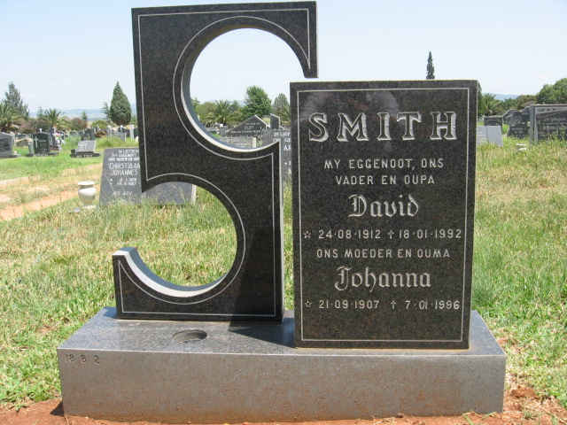 SMITH David 1912-1992 &amp; Johanna 1907-1996