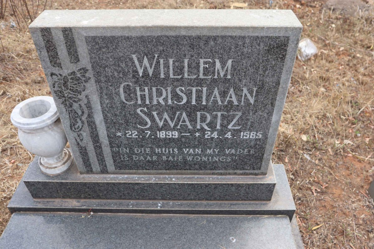 SWARTZ Willem Christiaan 1899-1985