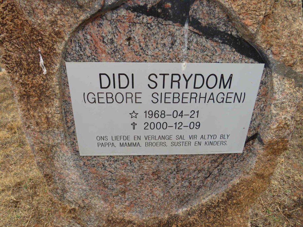 STRYDOM Didi nee SIEBERHAGEN 1968-2000