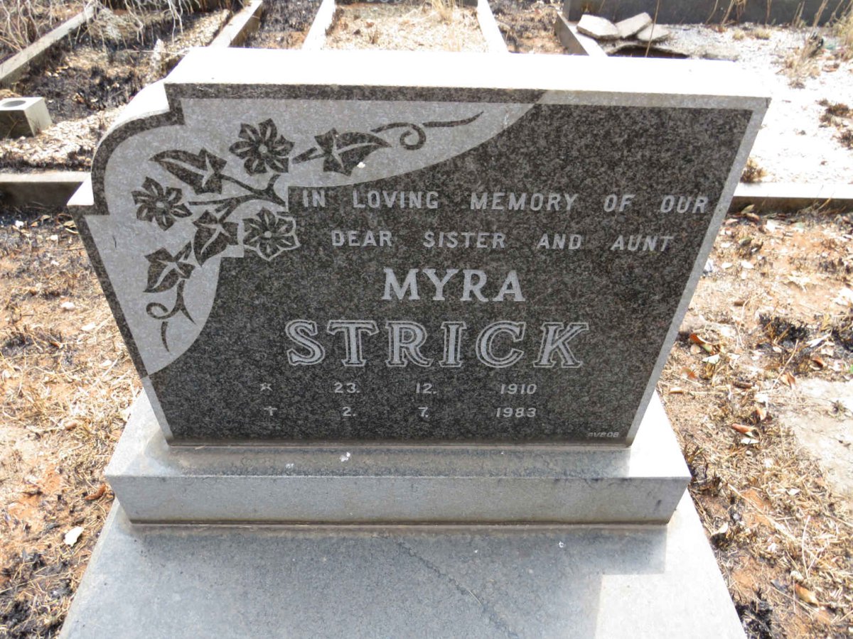 STRICK Myra 1910-1983