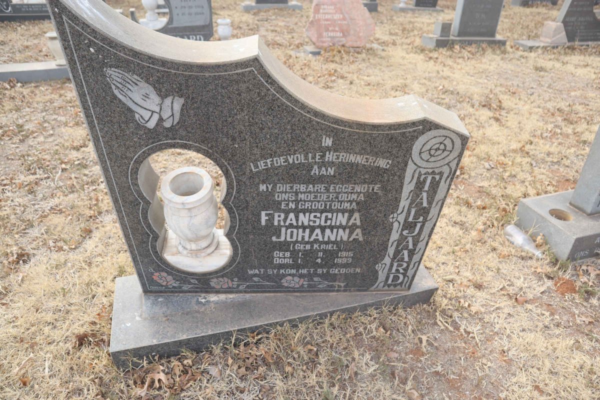 TALJAARD Franscina Johanna nee KRIEL 1915-1999