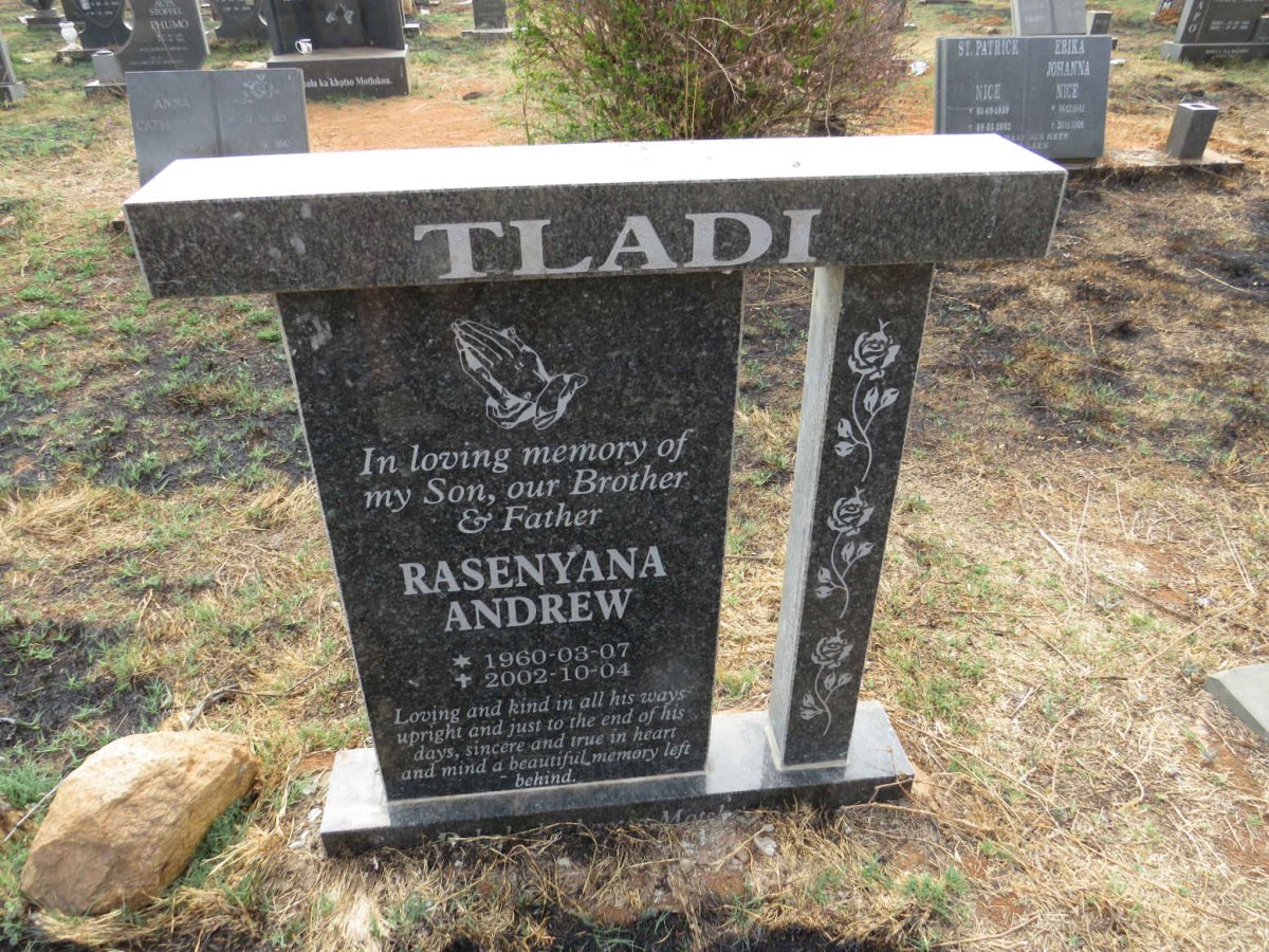 TLADI Rasenyana Andrew 1960-2002